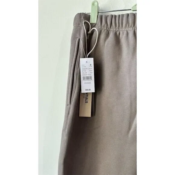 Essentials Fear of God Men's XS Taupe Sweatpants Casual Elastic Waist Pants - Picture 4 of 8